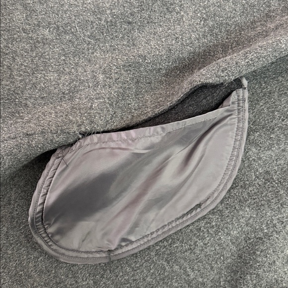 Vince Black & Gray Double Face Open Drape Hooded Wool Coat size Medium - Picture 10 of 10